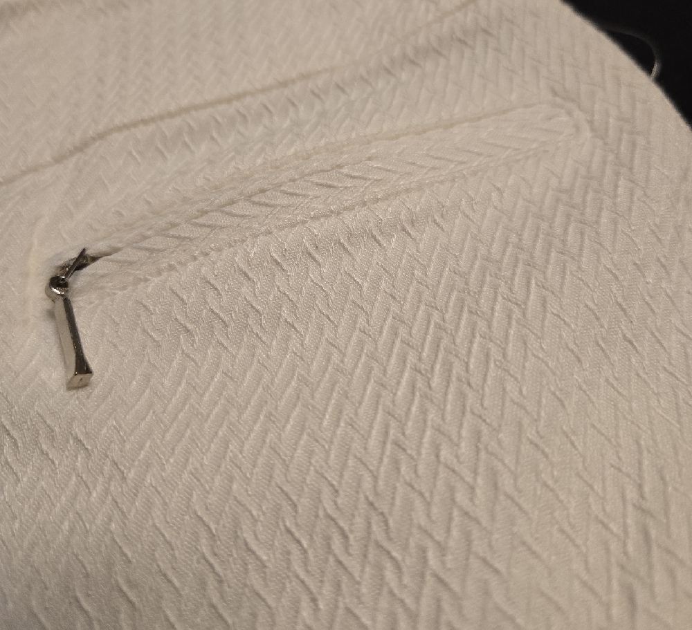 White Textured Pants - Picture 4 of 5